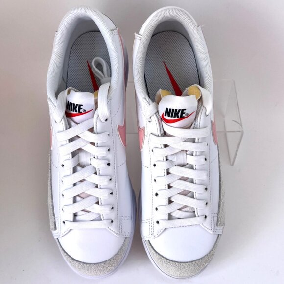 Nike Blazer Low Platform Sneakers White Pink  Women Athletic Shoes size 8 - Picture 3 of 8
